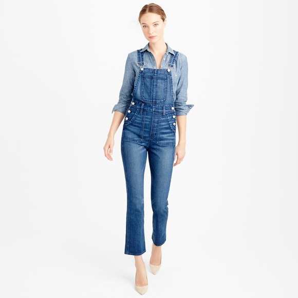 j crew denim overalls